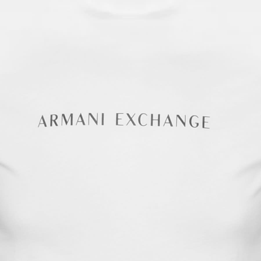 Alternative Image for ProductArmani Exchange Crew Neck Logo T Shirt White3